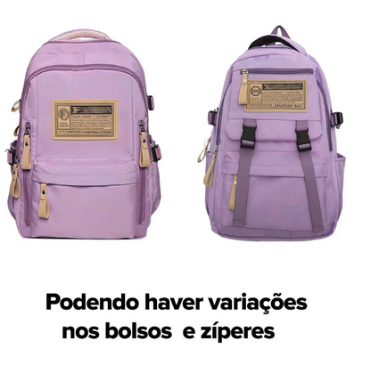 Mochila universitária - Estilo Coreana - 2 Divisórias
