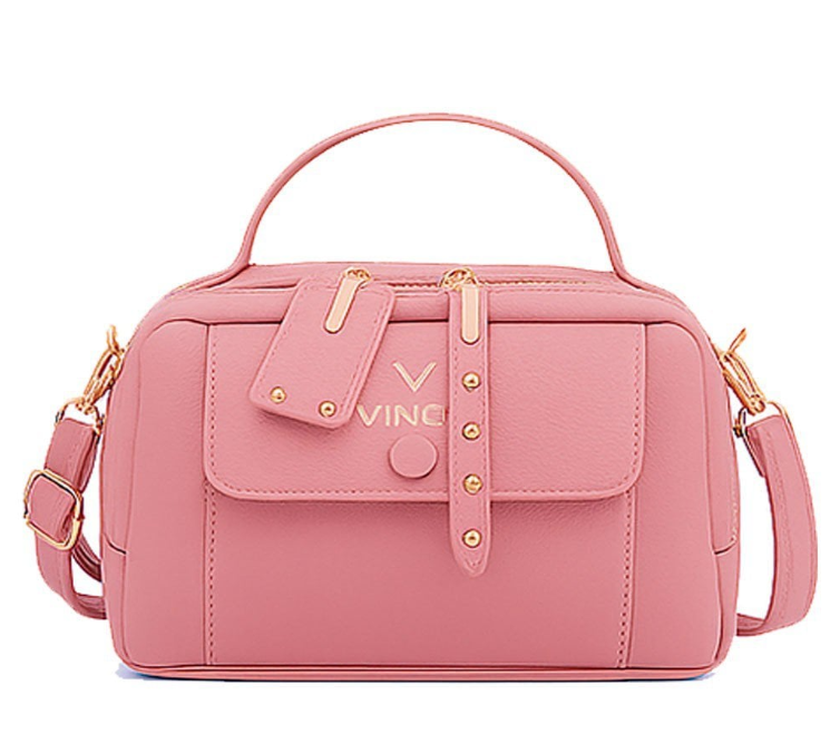 Bolsa Feminina transversal - Fecho Magnético - ROSA