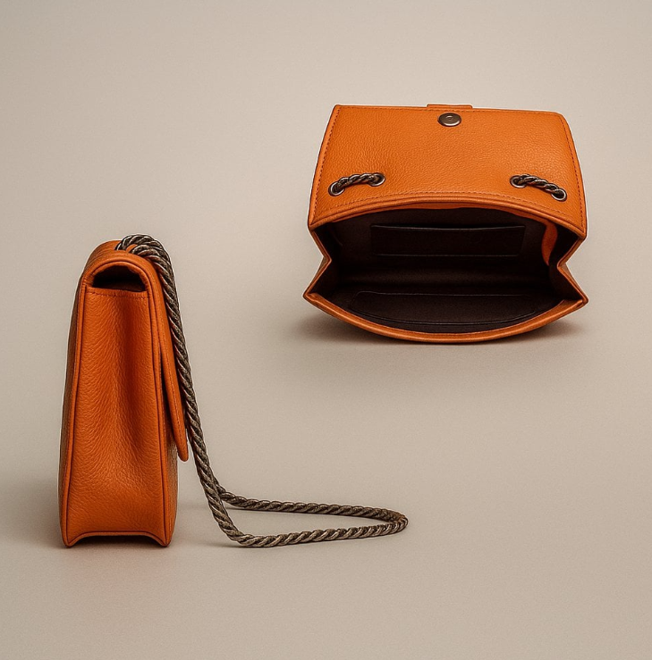 Bolsa Feminina transversal com alça de corrente ajustável - Fecho Magnético