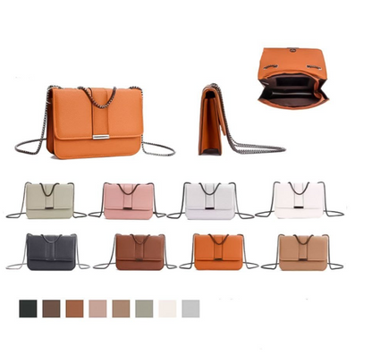 Bolsa Feminina transversal com alça de corrente ajustável - Fecho Magnético