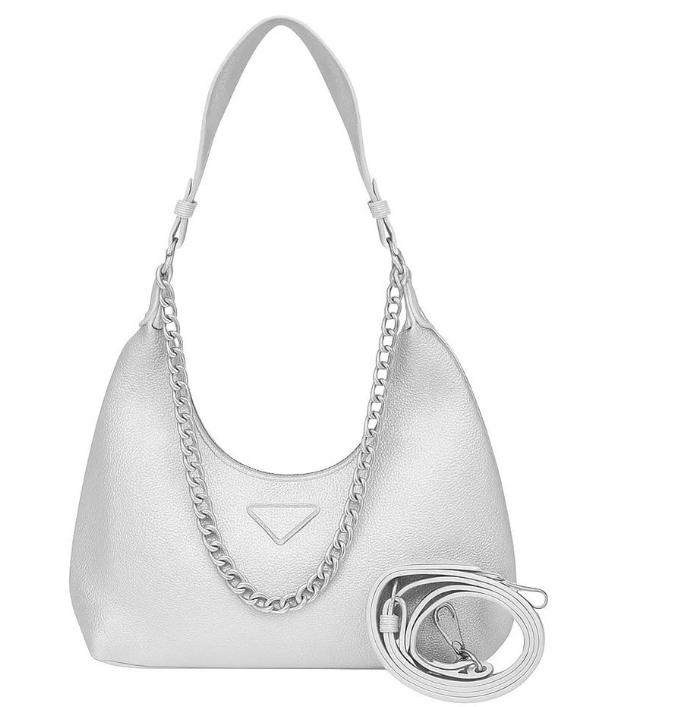 Bolsa Feminina - Hobo Bag - Alça de corrente e transversal - 2 Repartições