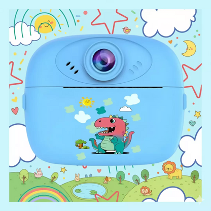 Câmera Infantil que Imprime Foto Instantânea - Filmadora HD - Azul e Rosa