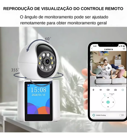 Câmera Wi-Fi Inteligente 4MP com tela integrada e Vídeo Chamada