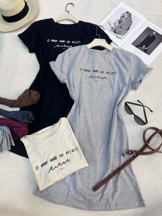 Vestido algodão - O amor está no mar