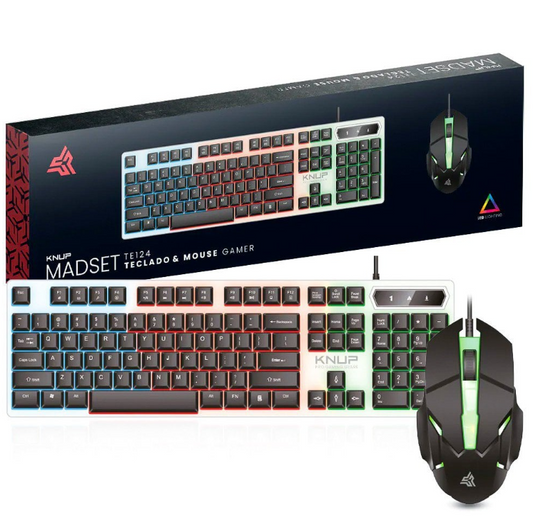 Kit teclado e mouse Gamer com Fio Led RGB