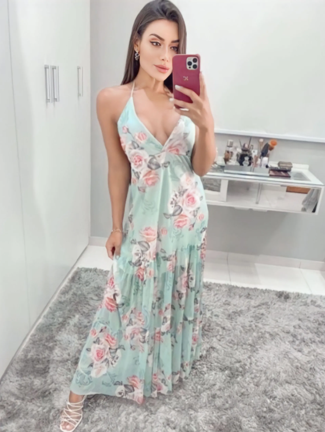 Vestido longo tule - Sofia