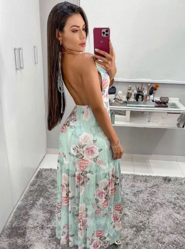 Vestido longo tule - Sofia