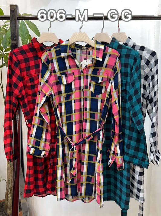 Vestido Chamise Xadrez