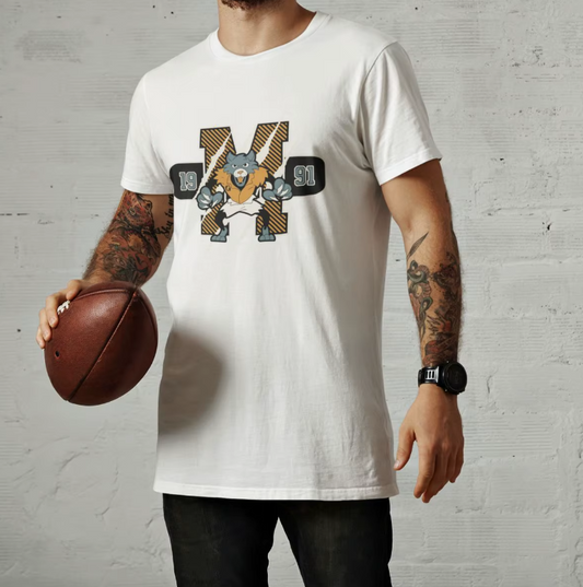 Camiseta masculina GuGi Estampa Mascote Lobo (100% Algodão Premium)