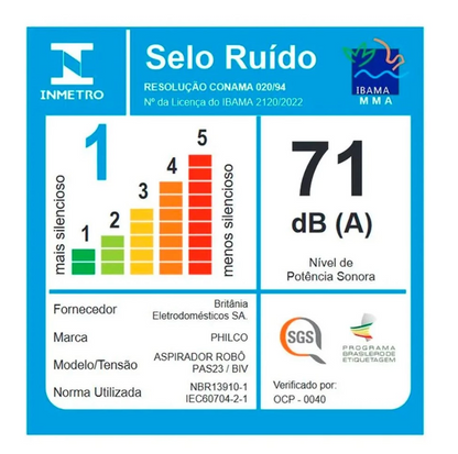 Aspirador de Pó Robô 3 em 1 com MOP - Philco