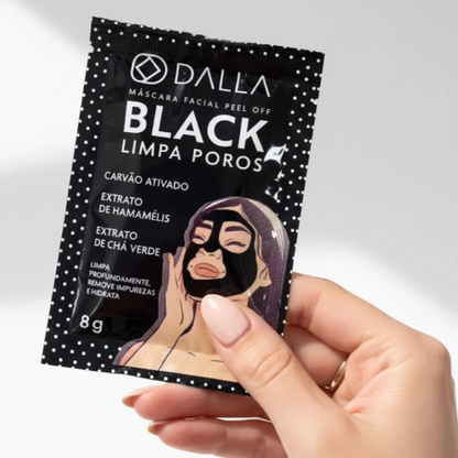 Máscara Facial Black Limpa Poros Peel Off Dalla DL1003 - Kit c/ 10 unid