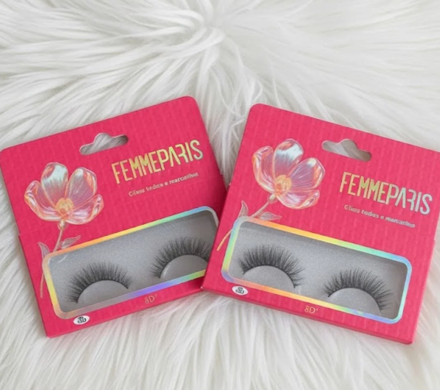 Cílios Postiços 8D F003 Femme Paris FM1013 - Box c/ 06 unid