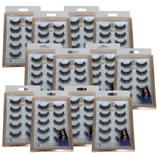 Cílios Postiços 8D F002 com 05 Pares Sabrina Sato SP3133 - Box c/ 12 unid