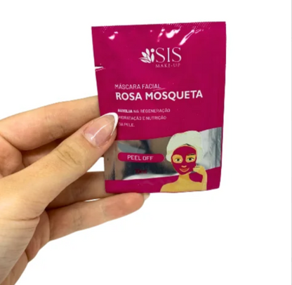 Máscara Peel Off Facial Rosa Mosqueta Isis Make-Up IS1076 - Kit c/ 10 unid