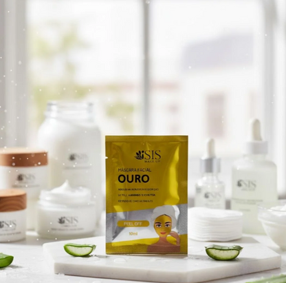 Máscara Peel Off Facial Ouro Isis Make-Up IS1083 - Kit c/ 10 unid