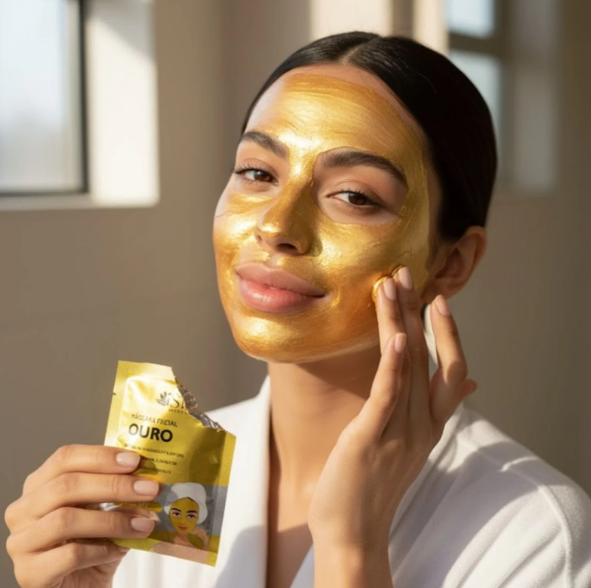 Máscara Peel Off Facial Ouro Isis Make-Up IS1083 - Kit c/ 10 unid
