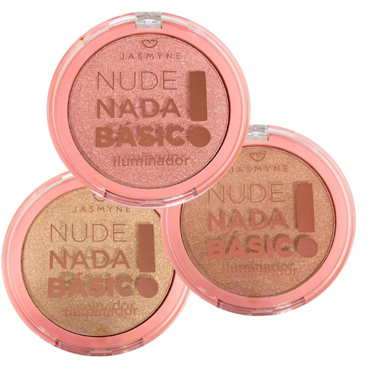 Iluminador Nude Nada Básico Jasmyne JS06095 - Kit c/ 03 unid