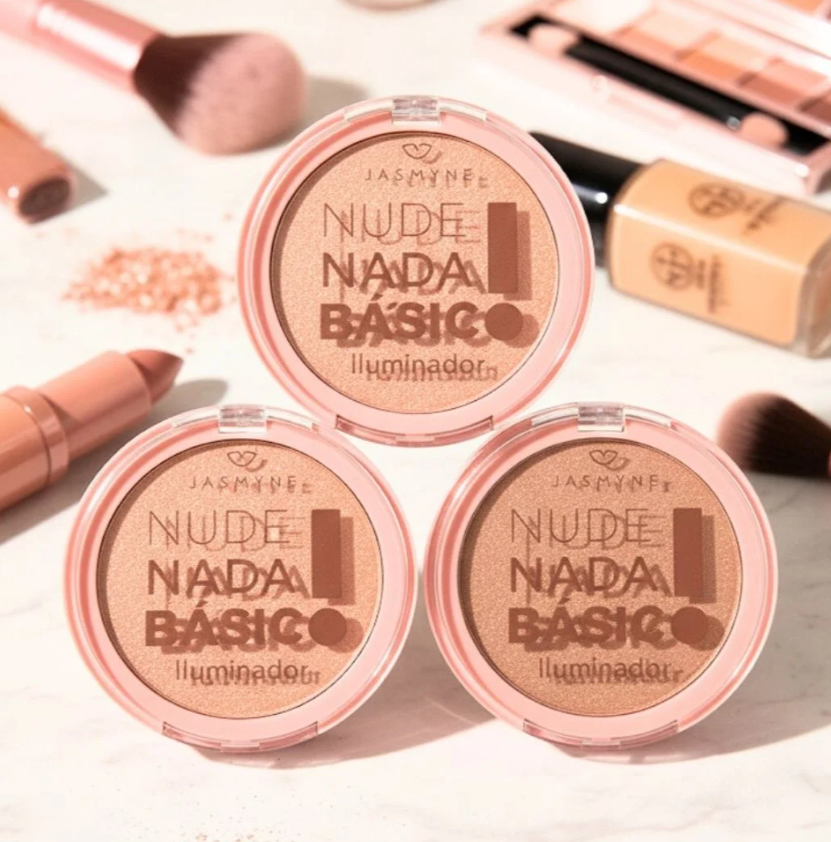 Iluminador Nude Nada Básico Jasmyne JS06095 - Kit c/ 03 unid