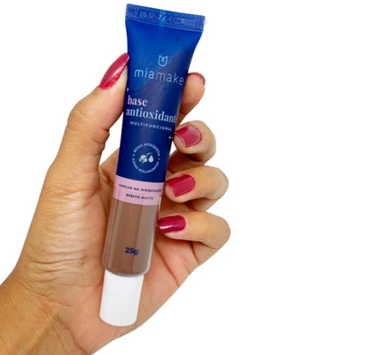 Base Líquida Matte Antioxidante Multifuncional Cores Escuras Mia Make 327 - Kit c/ 06 unid