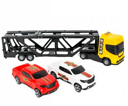 Mini Caminhão Cegonheiro Infantil com dois carrinhos