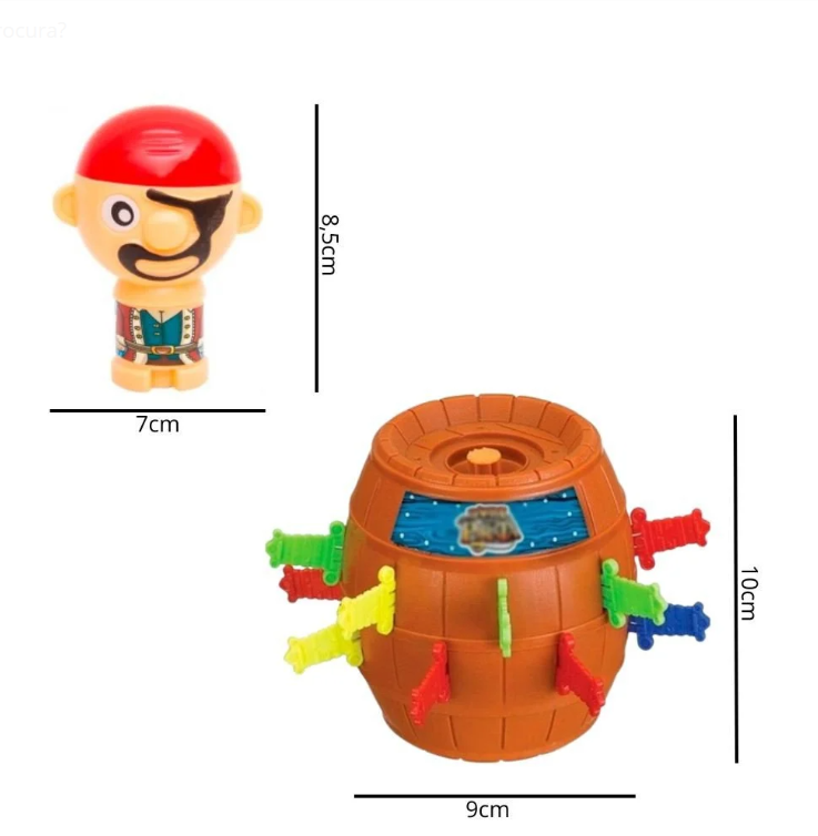 Jogo Pula Barril do Pirata - Grande/Infantil