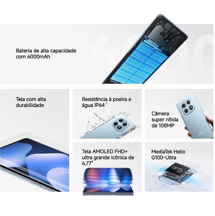 SmartPhone Xiaomi Note 15 8/256GB - Azul