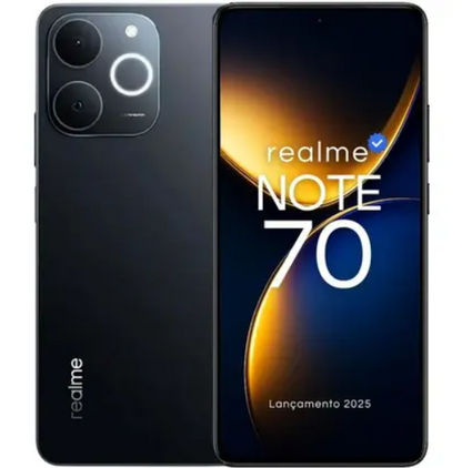 Smartphone Realme Note 70, 128GB, 4GB RAM, Android 14, Tela 6,67