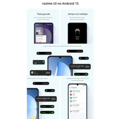 Smartphone Realme Note 70, 128GB, 4GB RAM, Android 14, Tela 6,67