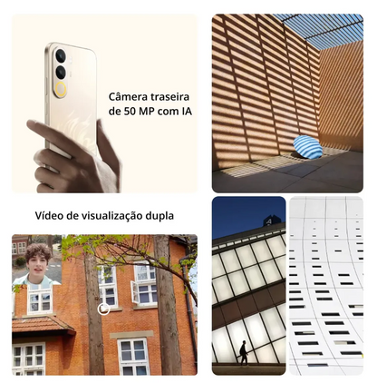 Celular Smartphone Realme C100x 128gb 4gb Ram - Dourado e Azul