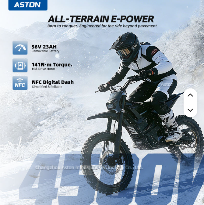 Moto Elétrica Off-Road com Motor Central de Acionamento Direto - 48V 2000W