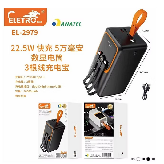Carregador Portátil Turbo 50.000mah 22.5w