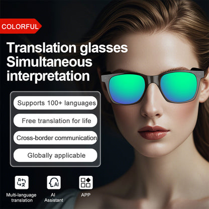 Smart Glasses with AI Translator BT Glasses Hands-Free Music & Calls Outdoor Sports Headphones Waterproof for Men & Woman-8