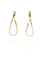 Brinco Gota Com Corrente Banhado em Ouro 18k