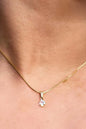 Colar Pingente Ponto de Luz Banhado em Ouro 18k