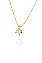 Choker Árvore da Vida Colorida Banhado em Ouro 18k