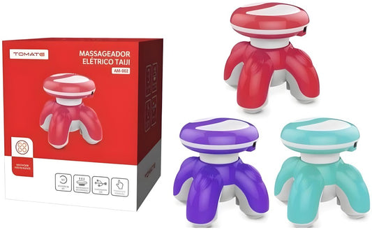Mini Massageador Elétrico Taiji Relaxante Portátil Tomate AM-002