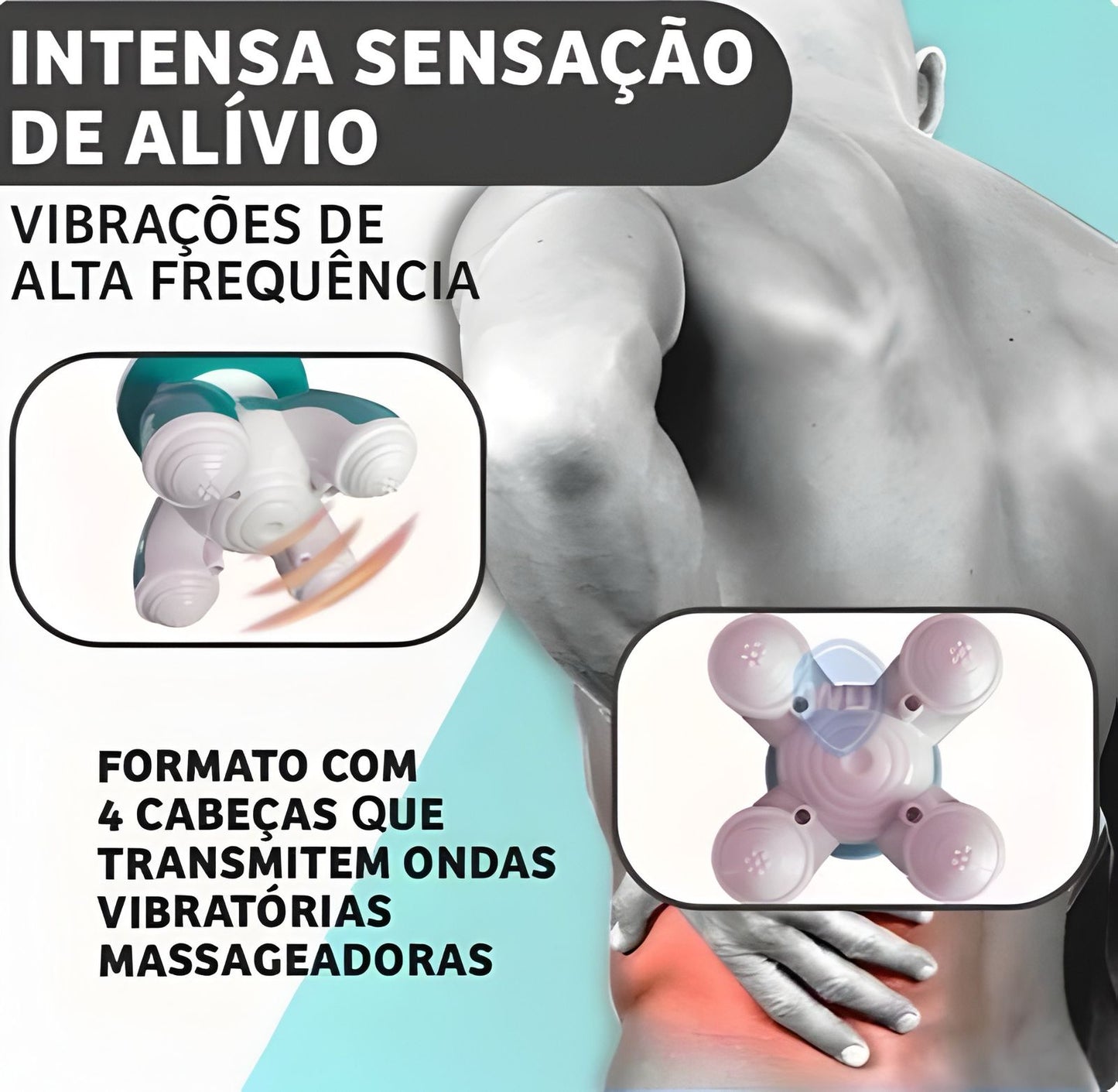 Mini Massageador Elétrico Taiji Relaxante Portátil Tomate AM-002