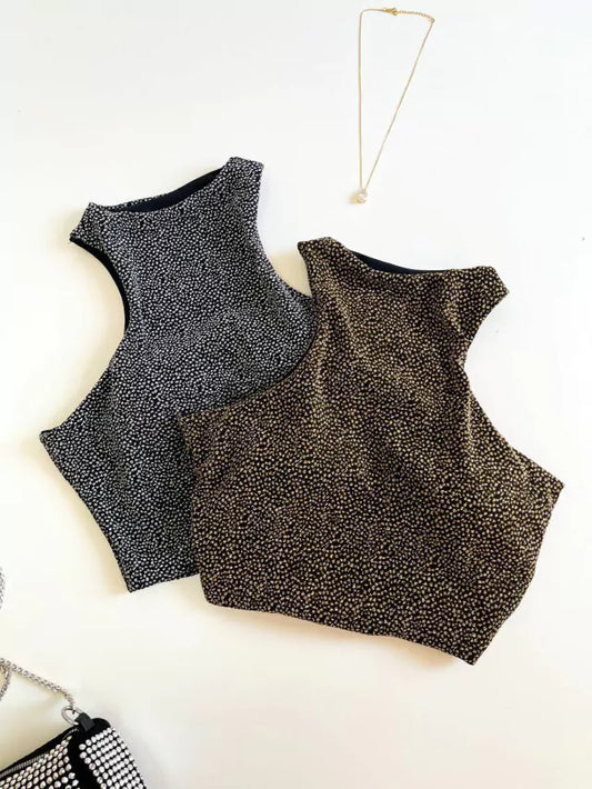 Cropped em Lurex Cavado Graciela Ref. 232