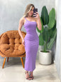 Vestido Midi em Ribana Alça Única Thais Ref. 1619
